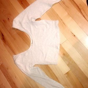 Grey long sleeve Billa Bong crop top